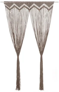vidaXL Zasłona z makramy, kolor taupe, 140 x 240 cm, bawełna - Zasłony - miniaturka - grafika 6