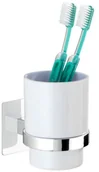 Kubki na szczoteczki do zębów - Wenko Kubek na szczoteczki do zębów QUADRO z uchwytem Turbo-Loc 23847100 - miniaturka - grafika 1