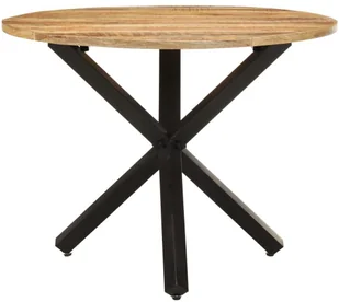 vidaXL Lumarko Okrągły stół jadalniany, 100x100x75 cm, surowe drewno mango 321681 - Stoły - miniaturka - grafika 2
