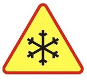 Wyposażenie miejsc publicznych - Znak ostrzegawczy A-32 Oszronienie jezdni - miniaturka - grafika 1