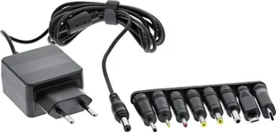 InLine 26608N uniwersalny zasilacz sieciowy, 5 V/15 W, z 8 wtyczkami wymiennymi, micro USB, USB-C - Ładowarki samochodowe - miniaturka - grafika 2