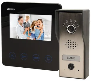 Orno Zestaw wideodomofonowy czarny DUX 4 3 OR-VID-MT-1050 OR-VID-MT-1050 - Wideodomofony - miniaturka - grafika 2
