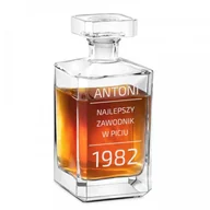 Karafki - Murrano Szklana Karafka Burbon Z Grawerem Zawodnik KARB-017 - miniaturka - grafika 1