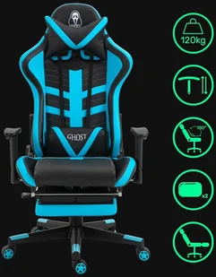 Ghost Fotel gamingowy SIX z podnóżkiem GXX-06-03 - Fotele gamingowe - miniaturka - grafika 2