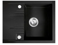 Zlewozmywaki - Ferro MEZZO II zlewozmywak granitowy 1-kom 48/58 GrafitShine DRGM48/58HA DRGM48/58HA - miniaturka - grafika 1