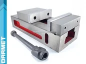 Imadła i ściski - DARMET Imadło maszynowe stałe FPQ100/100 z dociskiem szczęki - miniaturka - grafika 1