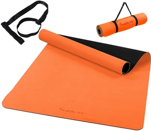 Movit POMARAŃCZOWA MATA TPE 190x100x0,6cm DO GIMNASTYKI - Maty do ćwiczeń - miniaturka - grafika 3