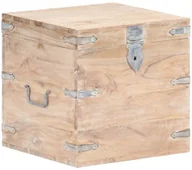 Pudła i pojemniki do przechowywania - vidaXL Skrzynia, 40x40x40 cm, lite drewno akacjowe vidaXL - miniaturka - grafika 1