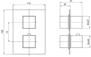 Deante Bateria wannowo-prysznicowa podtynkowa termostatyczna do BOXA czarny BXY_NEAT - Baterie podtynkowe - miniaturka - grafika 2