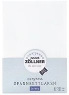 Prześcieradła dla dzieci - Zollner Julius prześcieradło z gumką na łóżko dziecięce, wymiary: 60 x 120 / 70 x 140 cm, w różnych kolorach biały - miniaturka - grafika 1