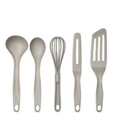 Przybory do gotowania - Tefal Zestaw 5 narzędzi łyżka chochla szpatułka szpatułka do naleśników długa szpatułka) K210S514 - miniaturka - grafika 1