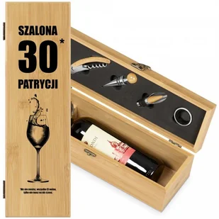 Murrano Personalizowany Zestaw Akcesoriów i Skrzynka Do Wina Urodziny ZDW2-024 - Gadżety dla niej i dla niego - miniaturka - grafika 2