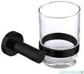 Wieszaki łazienkowe - Omnires Modern Project kubek na szczoteczki wiszący czarny MP60320BL - miniaturka - grafika 1