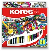 Kredki, ołówki, pastele i pisaki - Kores bb93350 kredek 50 posortowane wg kolorów na opakowanie BB93350 - miniaturka - grafika 1