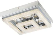 Lampy sufitowe - Globo Lighting Plafon LAMPA sufitowa FOGO 49246-16 kryształowa OPRAWA kwadratowa LED 16W glamour crystal przezroczysta 49246-16 - miniaturka - grafika 1