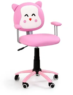 Fotel dziecięcy Brent - różowy - Krzesła obrotowe dla dzieci - miniaturka - grafika 3