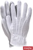 Rękawice robocze - Reis Rękawice bawełniane RWKBLUX białe rozm. 6 100266 - miniaturka - grafika 1