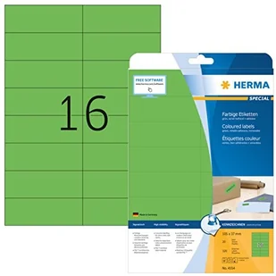 Herma Kolorowe etykiety A4 105 x 37 mm zielone wyjmowane 4554 4554 - Papier do drukarek - miniaturka - grafika 2