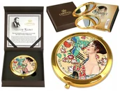 Lusterka do makijażu - Lusterko Otwierane Kosmetyczne Dama Z Wachlarzem - miniaturka - grafika 1