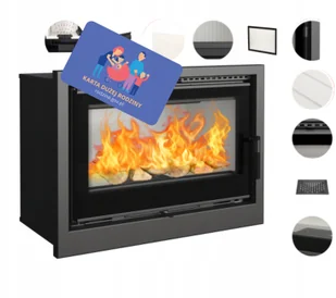 Wkład Kominkowy Eko kaseta Arke 80 Turbina Glass - Wkłady kominkowe - miniaturka - grafika 5