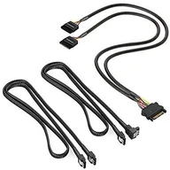 Akcesoria car audio - KabelDirekt Przewód bezpośrednio 3 X 7-pin SATA 3 kabel do transmisji danych 6 GB/S, czarny 819 - miniaturka - grafika 1