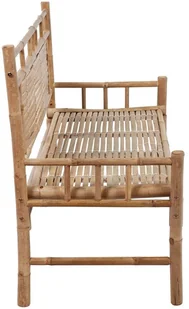 vidaXL Ławka ogrodowa z poduszką, 120 cm, bambusowa 3063892 - Ławki ogrodowe - miniaturka - grafika 4