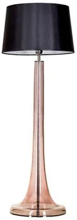 4concepts Stojąca LAMPA podłogowa ZURICH TRANSPARENT COPPER L213382256 abażurowa OPRAWA do salonu czarna L213382256 - Lampy stojące - miniaturka - grafika 3