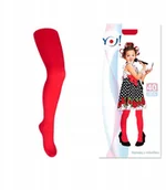 Rajstopy dziecięce - Yo Rajstopy Mikrofibra 40DEN czerwony 128/134 - miniaturka - grafika 1