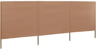 vidaXL Parawan 3-skrzydłowy z tkaniny, 400x160 cm, taupe vidaXL - Parawany - miniaturka - grafika 2