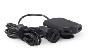 Gembird Ładowarka samochodowa 4portowa/9.6A/czarna - Akcesoria do tabletów i e-booków - miniaturka - grafika 2