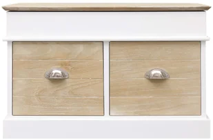 vidaXL Ławka do przedpokoju, 70 x 35 x 45 cm, drewno paulownia vidaXL - Ławki do przedpokoju - miniaturka - grafika 5