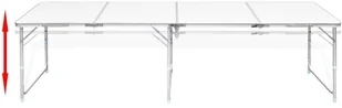VidaXL Emaga Składany, aluminiowy stół kempingowy z regulacją wysokości 240 x 60 cm 41327 - Meble turystyczne - miniaturka - grafika 7