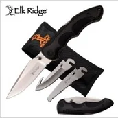 Noże - ELK PROF NÓŻ MYŚLIWSKI 3 OSTRZA Ridge ER-942BK - miniaturka - grafika 1