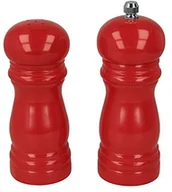 Pojemniki na przyprawy - Metaltex 586046041 młynek do pieprzu i soli shaker zestaw, drewno, lakierowana na kolor czerwony, 10 x 5 x 13 cm 58.60.46 - miniaturka - grafika 1