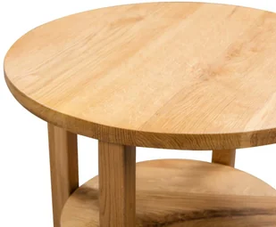 vidaXL Stolik boczny z litego drewna dębowego, 40 x 50 cm - Ławy i stoliki kawowe - miniaturka - grafika 6