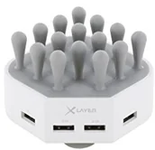 Ładowarki do telefonów - Xlayer XLayer ładowarka USB Adapter 4 ports, szary 212729 - miniaturka - grafika 1