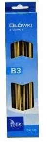 Tetis Ołówek techn.z gumką B3 p12. TETIS, cena za 1szt. - Przybory szkolne - miniaturka - grafika 2