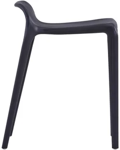 Stołki sztaplowane, 4 szt., czarne, plastikowe - Krzesła - miniaturka - grafika 5