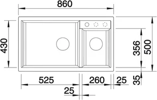 Blanco METRA 9 KAWOWY 515050 - Zlewozmywaki - miniaturka - grafika 5