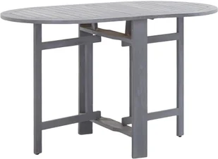 vidaXL Stół ogrodowy, szary, 120x70x74 cm, lite drewno akacjowe - Stoły ogrodowe - miniaturka - grafika 2