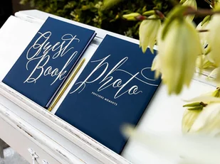 Party Deco Księga gości weselnych Guest Book granatowa - 22 kartki KWAP58-074 - Wesele i ślub - miniaturka - grafika 4