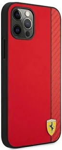 Ferrari FESAXHCP12LRE iPhone 12 Pro Max 6,7" czerwony/red hardcase On Track Carbon Stripe hurtel-77271-0 - Etui i futerały do telefonów - miniaturka - grafika 4