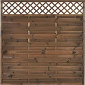 Ogrodzenia - NATERIAL Płot szczelny prosty z kratką NIVE 180x180 cm NATERIAL - miniaturka - grafika 1