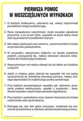 Tablice BHP - Znak informacyjny INSTRUKCJA POMOCY W RAZIE NIESZCZĘŚLIWEGO WYPADKU - miniaturka - grafika 1