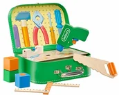 Mały majsterkowicz - Selecta 62074 walizka na narzędzia, stabilne narzędzia z drewna, 25 x 18 cm - miniaturka - grafika 1