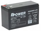 Baterie do zasilaczy awaryjnych UPS - Akumulator Bpower 12V 7AH Żelowy Agm SBP7/12 - miniaturka - grafika 1