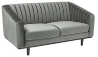 Sofy i kanapy - Signal SOFA ASPREY 2 VELVET SZARY BLUVEL 14/ WENGE - miniaturka - grafika 1