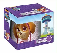 Kubki dla dzieci - POS Handels GmbH POS 29466088 kubek do picia z motywem Psiego Patrolu, kubek dla chłopców i dziewczynek o pojemności ok. 200 ml, z porcelany, w kartonie prezentowym, nadaje się do kuchenki mikrofalowej i do mycia w z - miniaturka - grafika 1