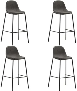 vidaXL 5-częściowy zestaw mebli barowych, tkanina, ciemnoszary 8719883859156 - Stoły z krzesłami - miniaturka - grafika 7