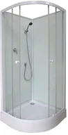 Kabina prysznicowa półokrągła Arkell 85 cm z tylnymi ściankami i niskim brodzikiem 224